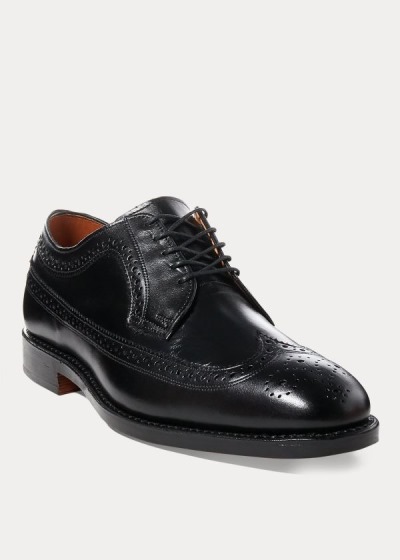 Tenis Polo Ralph Lauren Hombre Negros - Brenton Leather Wingtip - NDKCU9716